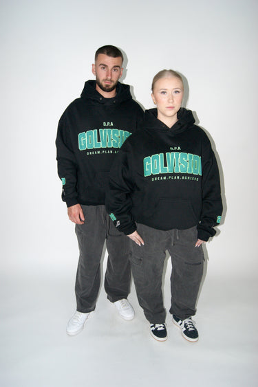 GolVision Signature D.P.A Forest Green Hoodie – heavyweight streetwear
Model wearing forest green GolVision hoodie – premium 350GSM cotton blend
GolVision forest green hoodie – front view streetwear fit
Signature D.P.A hoodie forest green – embroidered GolVision logo